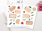 Preview: Weihnachten Geschenke Sticker Set